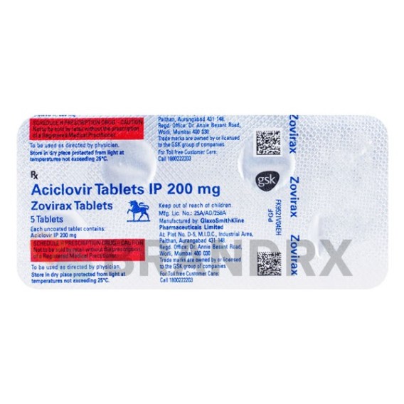 Zovirax 200 mg Glaxosmithkline