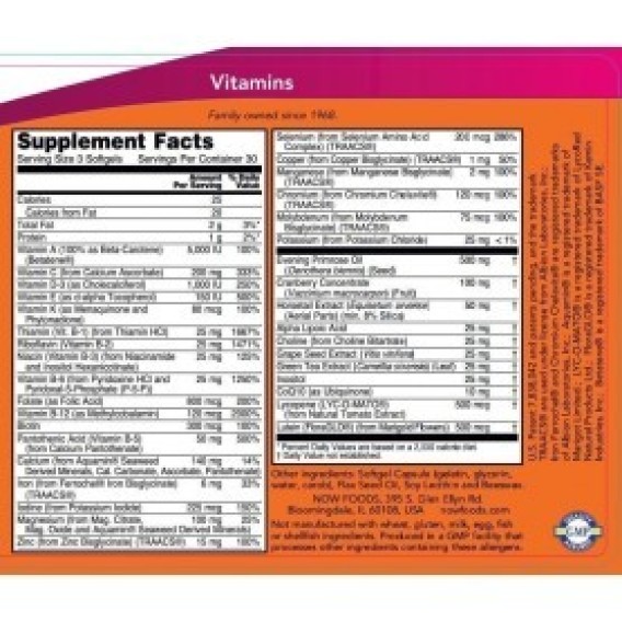 NOW Foods - Eve Multiple Vitamin Softgels 90 caps Now foods