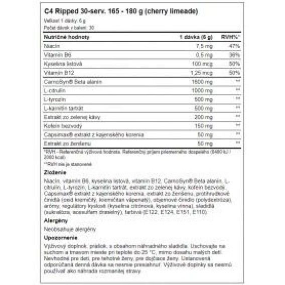 CELLUCOR - C4 Ripped 180 g Cellucor